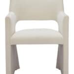 Linen-Style Upholstered Dining Chair with Armrests and Solid Wood Frame 14 Linen-Style Upholstered Dining Chair with Armrests and Solid Wood Frame
