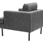 Vintage Gray Modern Armchair with Steel Legs and Armrests 15 Vintage Gray Modern Armchair with Steel Legs and Armrests