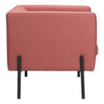 Mid-Century Modern Faux Leather Accent Chair with Steel Frame Brown 13 Mid-Century Modern Faux Leather Accent Chair with Steel Frame Brown