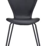 Mid-Century Modern Black Faux Leather Dining Chairs (Set of 2) 13 Mid-Century Modern Black Faux Leather Dining Chairs (Set of 2)