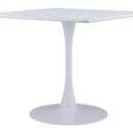 Modern Industrial Square Dining Table Neutral White Finish for 4 11 Modern Industrial Square Dining Table Neutral White Finish for 4