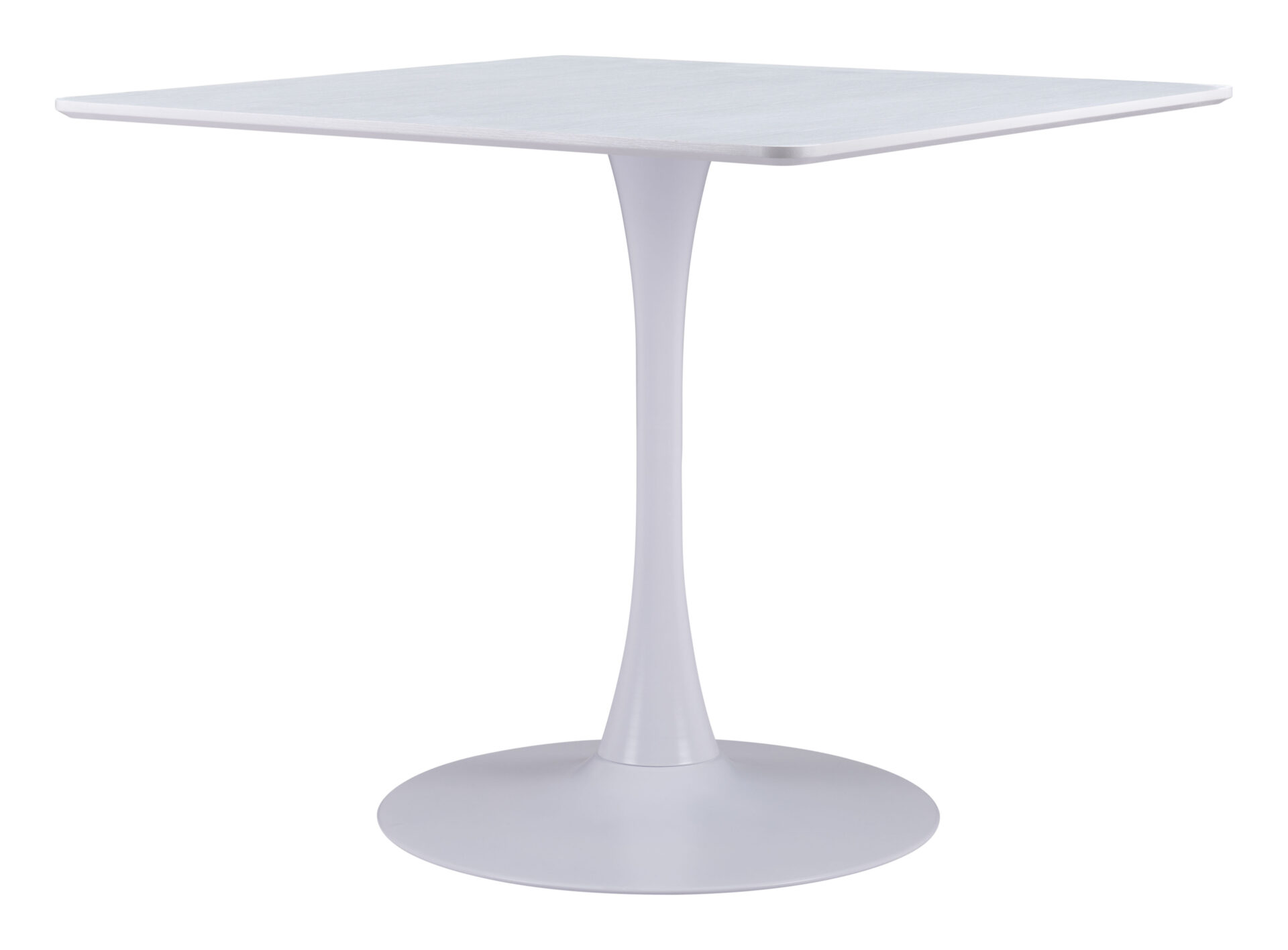 Modern Industrial Square Dining Table Neutral White Finish for 4 5 Modern Industrial Square Dining Table Neutral White Finish for 4 - Image 5