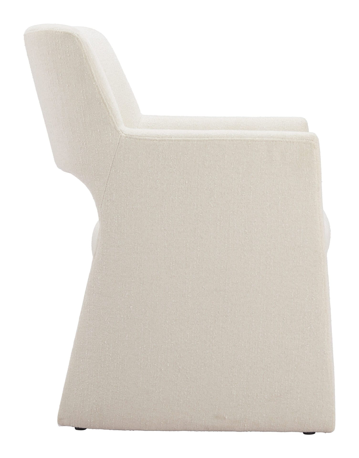 Linen-Style Upholstered Dining Chair with Armrests and Solid Wood Frame 4 Linen-Style Upholstered Dining Chair with Armrests and Solid Wood Frame - Image 4