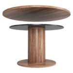 2-in-1 Round Dining and Poker Table with MDF Frame