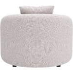 Beige Outdoor Accent Chair With Durable Aluminum Frame