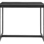 Modern Wave Black Aluminum Bar Table for Indoor or Outdoor Use