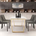 Glamorous Chrome Ceiling Chandelier with Faceted Crystals 5 Glamorous Chrome Ceiling Chandelier with Faceted Crystals