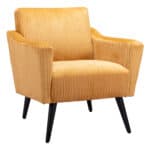 Boho Chic Yellow Accent Chair with Wood Legs and Tufted Seat 12 Boho Chic Yellow Accent Chair with Wood Legs and Tufted Seat