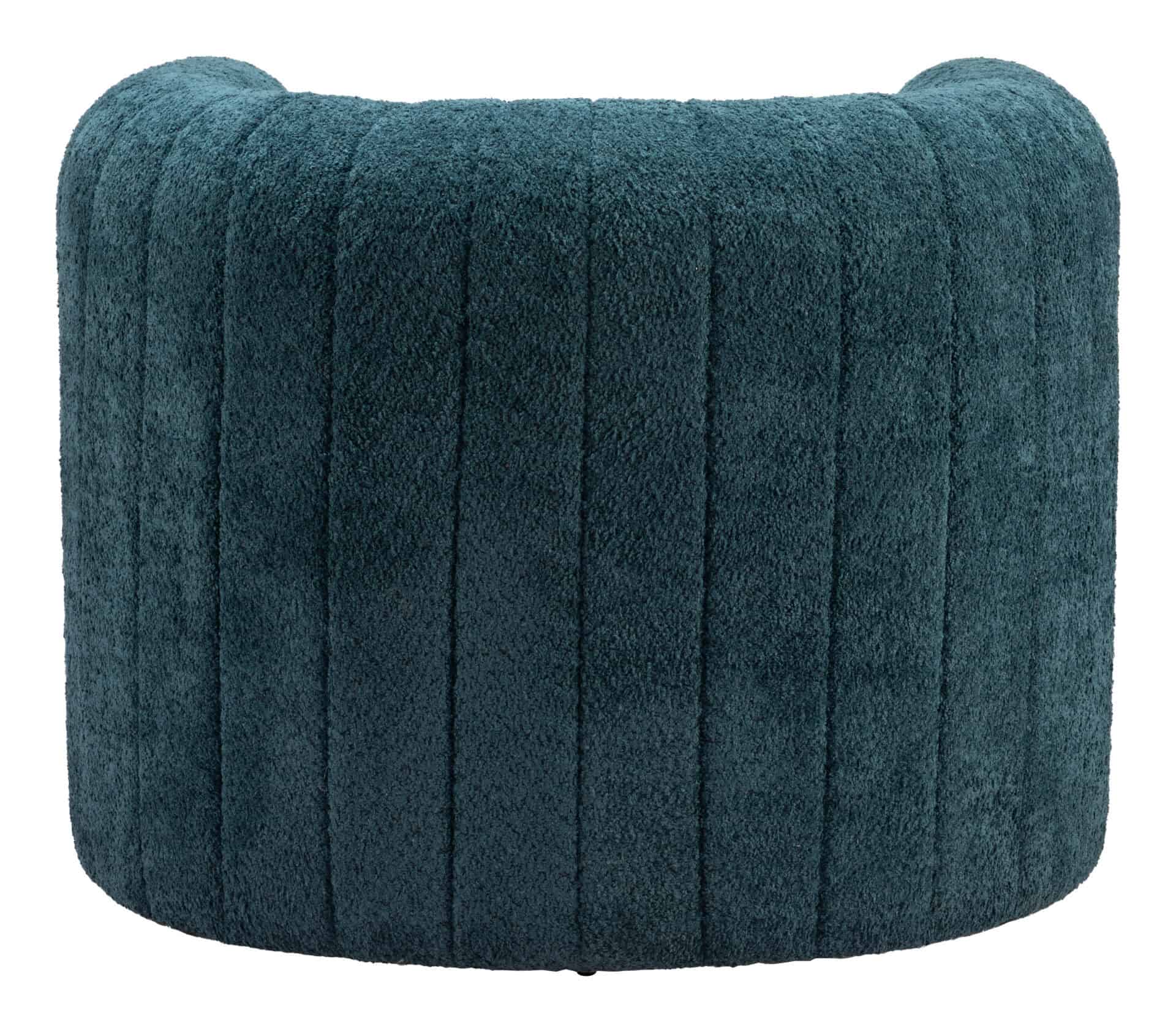 Aquamarine Sherpa Accent Chair with Tufted Upholstery and Armrests 4 Aquamarine Sherpa Accent Chair with Tufted Upholstery and Armrests - Image 4
