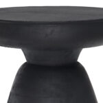 Black Mango Wood Geometric Stool or Side Table 15 Black Mango Wood Geometric Stool or Side Table