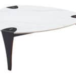 Multicolor Sintered Stone Coffee Table with Steel Vinyl-Wrapped Legs 10 Multicolor Sintered Stone Coffee Table with Steel Vinyl-Wrapped Legs