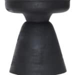 Black Mango Wood Geometric Stool or Side Table 14 Black Mango Wood Geometric Stool or Side Table
