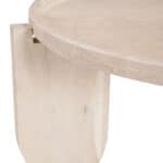 Round Travertine-Style Marble Coffee Table with Minimalist Design 12 Round Travertine-Style Marble Coffee Table with Minimalist Design