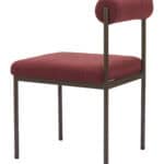 Red Plush Dining Chair with Bronze Steel Frame for Modern Spaces 12 Red Plush Dining Chair with Bronze Steel Frame for Modern Spaces