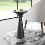 Minimalist Mango Wood Side Table with Round Top and Rubber Feet 6 Minimalist Mango Wood Side Table with Round Top and Rubber Feet