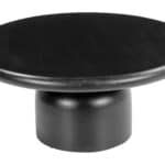 Round Mango Wood Coffee Table with Modern Organic Design