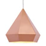 Geometric Rose Gold Pendant Ceiling Lamp with Adjustable Cord
