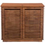 Modern Walnut Bar Cabinet with Wine Rack and Storage Shelves 17 Modern Walnut Bar Cabinet with Wine Rack and Storage Shelves