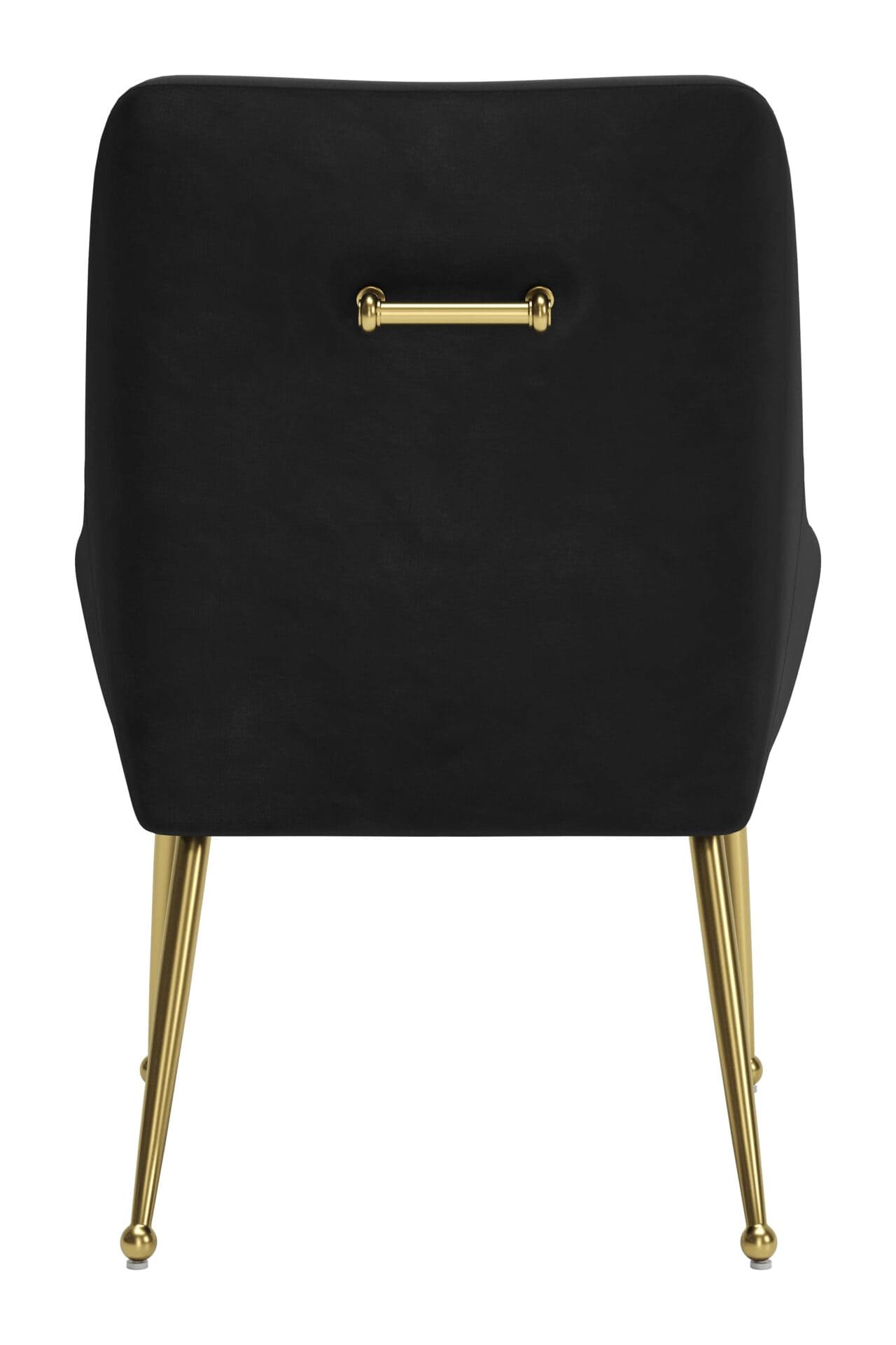 Black Velvet Upholstered Armchair with Gold Metal Legs 6 Black Velvet Upholstered Armchair with Gold Metal Legs - Image 6