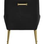 Black Velvet Upholstered Armchair with Gold Metal Legs 16 Black Velvet Upholstered Armchair with Gold Metal Legs