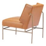 Modern Brown Faux Leather Accent Chair with Steel Base 14 Modern Brown Faux Leather Accent Chair with Steel Base