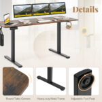 Adjustable Electric Standing Desk with Memory Settings and Hooks 27 Adjustable Electric Standing Desk with Memory Settings and Hooks