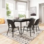 Gray & Black Mid-Century Modern Dining Chairs with Rubberwood Frame (Set of 2) 11 Gray & Black Mid-Century Modern Dining Chairs with Rubberwood Frame (Set of 2)