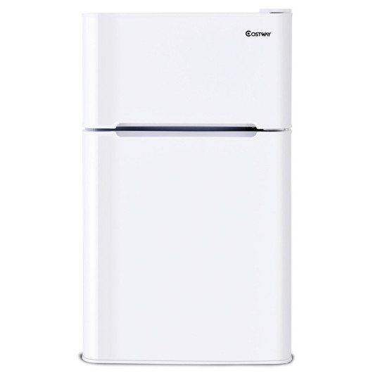 Compact 3.2 Cu Ft Stainless Steel Refrigerator with Freezer
