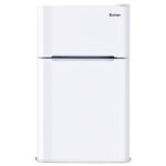 Compact 3.2 Cu Ft Stainless Steel Refrigerator with Freezer