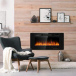 Ultra Thin 36 Inch Wall Mounted Electric Fireplace Heater