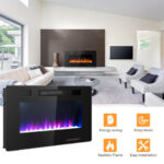 Ultra Thin 36 Inch Wall Mounted Electric Fireplace Heater