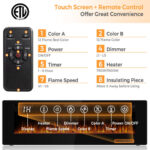 60 Inch Wall-Mounted Electric Fireplace with Adjustable Flame Settings