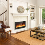 36 Inch Wall Mounted Electric Fireplace with Timer and Heater