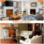 Electric Fireplace Heater with 7 Flame Settings and Remote