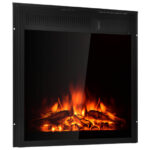 Electric Fireplace Heater with 7 Flame Settings and Remote