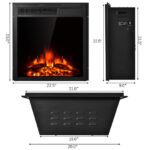 Electric Fireplace Heater with 7 Flame Settings and Remote
