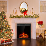 Electric Fireplace Heater with 7 Flame Settings and Remote