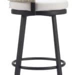 White Wave Outdoor Barstool with Aluminum Frame and Olefin Cushion