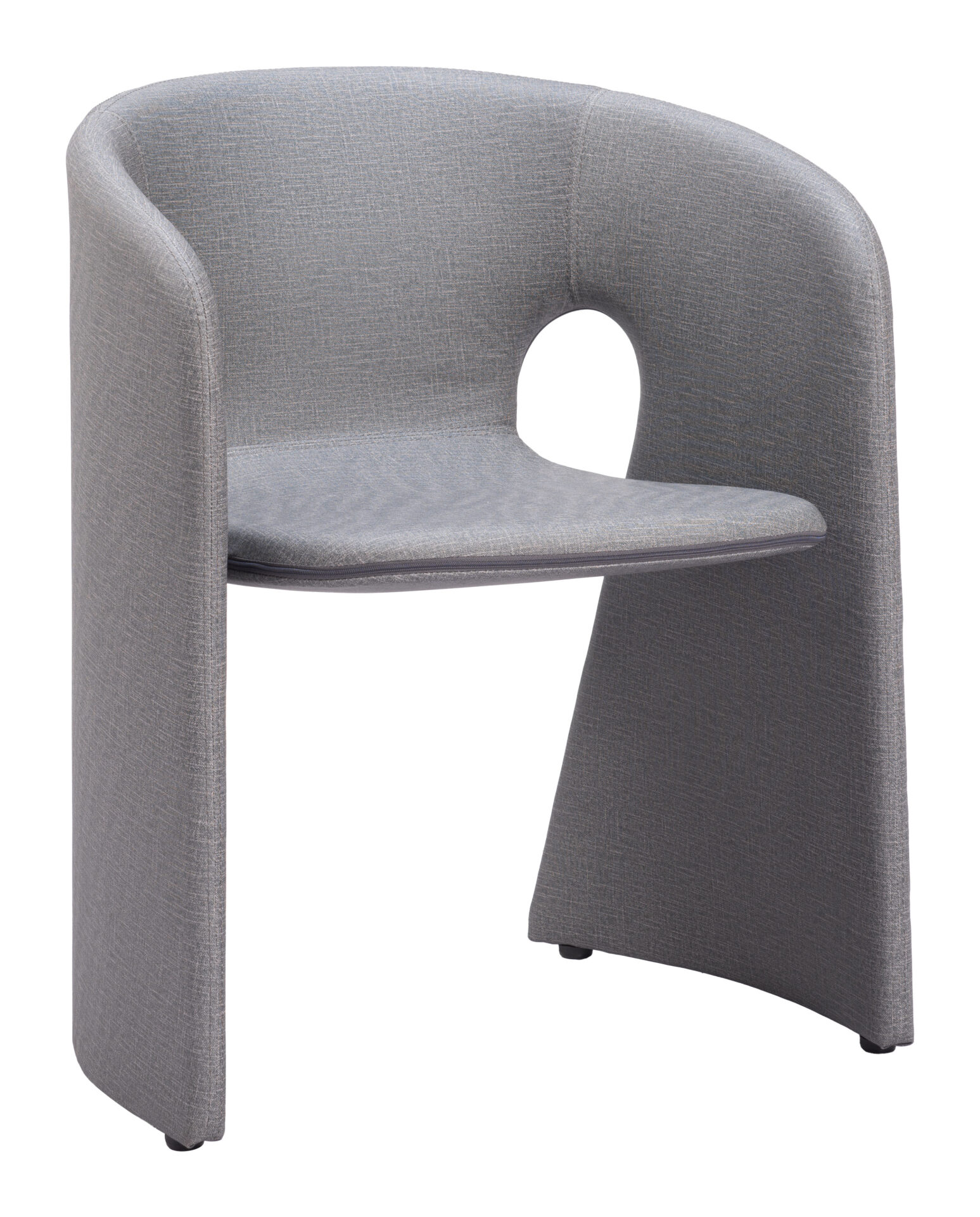 Slate Gray Dining Chair with Steel Frame and Vinyl Upholstery 6 Slate Gray Dining Chair with Steel Frame and Vinyl Upholstery - Image 6