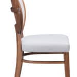 Modern Walnut Dining Chair with Light Gray Upholstery (Set of 2) 8 Modern Walnut Dining Chair with Light Gray Upholstery (Set of 2)