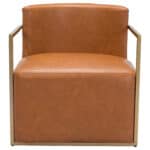 Modern Faux Leather Accent Chair with Brushed Steel Frame 11 Modern Faux Leather Accent Chair with Brushed Steel Frame