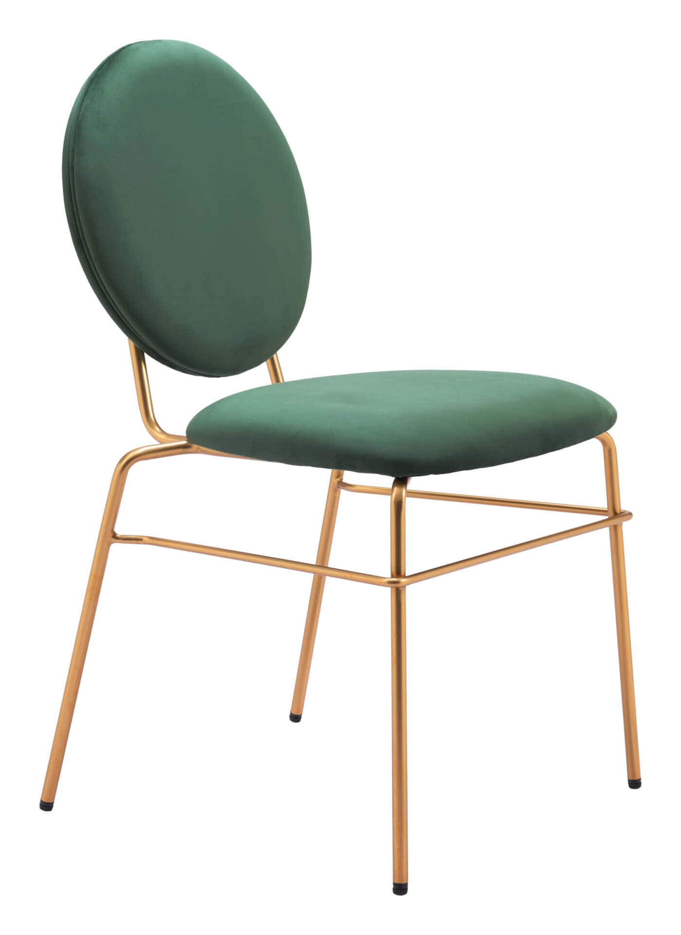 Green Velvet Counter Stool with Gold Legs and Footrest (Set of 2) 8 Green Velvet Counter Stool with Gold Legs and Footrest (Set of 2) - Image 8