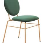 Green Velvet Counter Stool with Gold Legs and Footrest (Set of 2) 16 Green Velvet Counter Stool with Gold Legs and Footrest (Set of 2)
