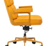Mid-Century Modern Yellow Office Chair with Adjustable Tilt and Swivel