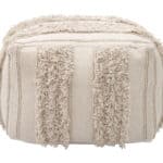 Woven Cotton Boho Chic Ottoman with Rubber Feet Protection 11 Woven Cotton Boho Chic Ottoman with Rubber Feet Protection