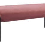 Modern Velvet Bench with Steel Frame and Rubber Feet Protection 6 Modern Velvet Bench with Steel Frame and Rubber Feet Protection