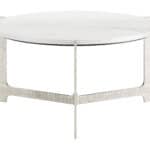 Luxurious Round Marble Coffee Table with Cast Aluminum Base 11 Luxurious Round Marble Coffee Table with Cast Aluminum Base