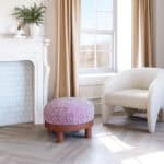 Purple Ottoman with Wood Frame and Soft Cushion 7 Purple Ottoman with Wood Frame and Soft Cushion