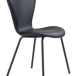 Mid-Century Modern Black Faux Leather Dining Chairs (Set of 2) 16 Mid-Century Modern Black Faux Leather Dining Chairs (Set of 2)