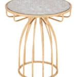Gold Silo Side Table with White Round Top 10 Gold Silo Side Table with White Round Top